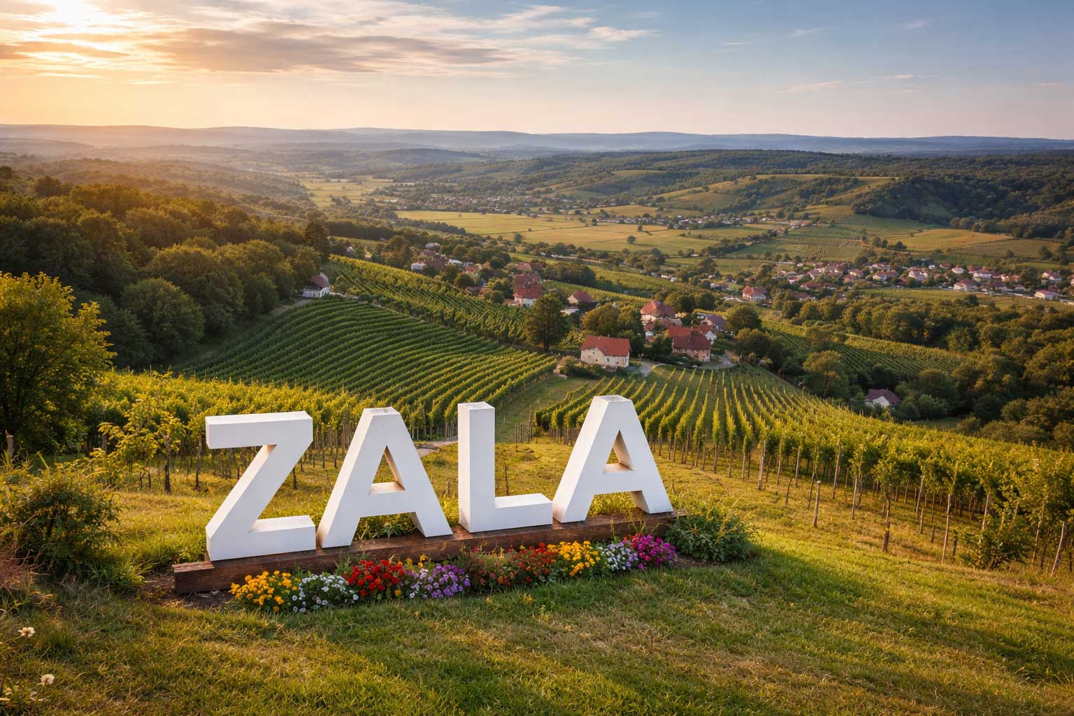 Landschaft im Komitat Zala in Westungarn